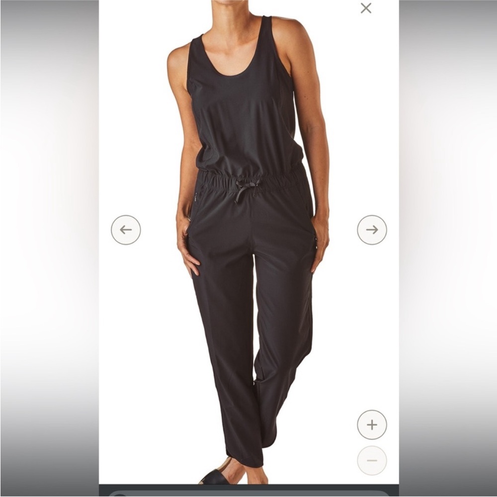 Patagonia Black Jumpsuit with Adjustable Waist and Tapered Legs - Picture 3 of 9